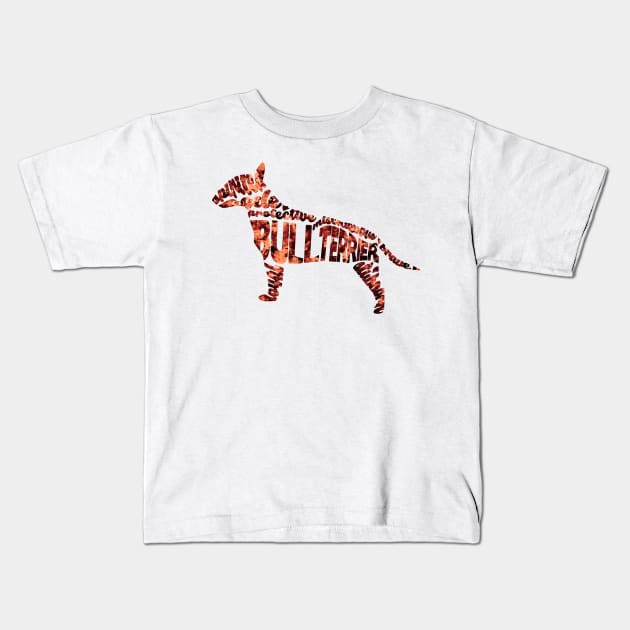 Bull Terrier Kids T-Shirt by inspirowl